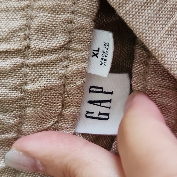 Gap linen rayon lightweight shorts cargo pockets elastic waist drawstring XL - Picture 6 of 7